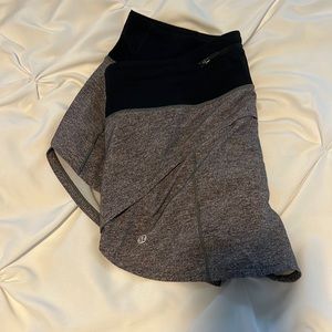 Size 8, Heathered gray, lululemon speed up running shorts